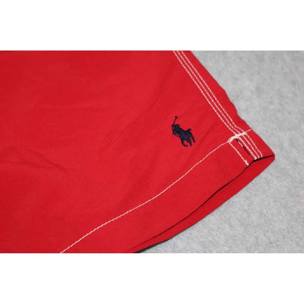 Polo Ralph Lauren Swim Shorts Mens Large Red Cargo Pocket Board Trunks